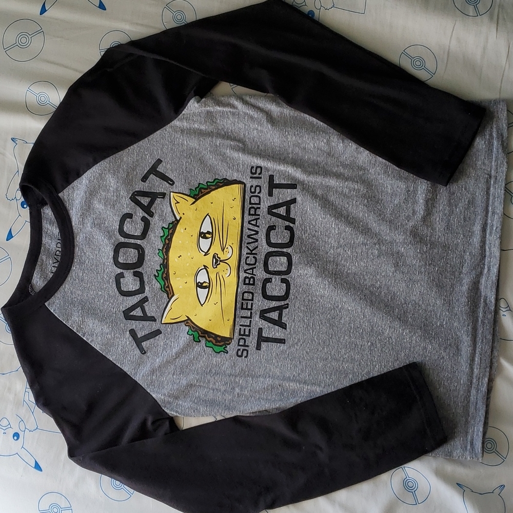 Boys Taco Cat Long Sleeve Shirt - Size Large